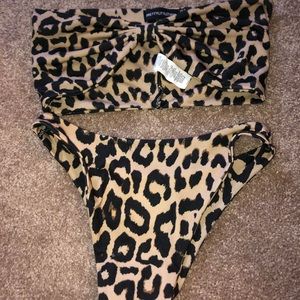 Pretty little thing two piece cheetah bikini